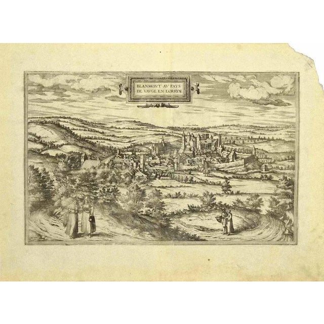 This map of Blanmont is an original etching realized by George Braun and Franz Hogenberg as part of the famous Series...
