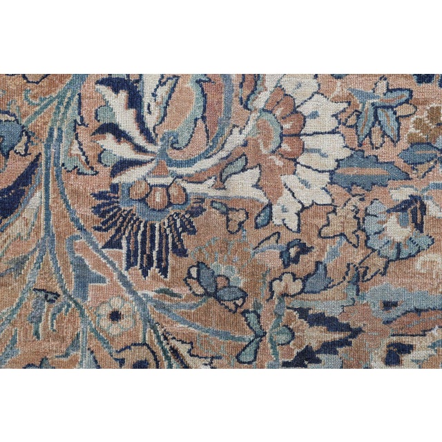 Beige Fine Antique Persian Kirman Handmade Wool Rug For Sale - Image 8 of 9