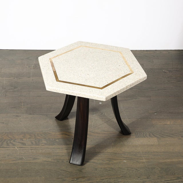 Mid-Century Modernist Hexagonal Terrazzo Side Table by Harvey Probber For Sale - Image 11 of 13