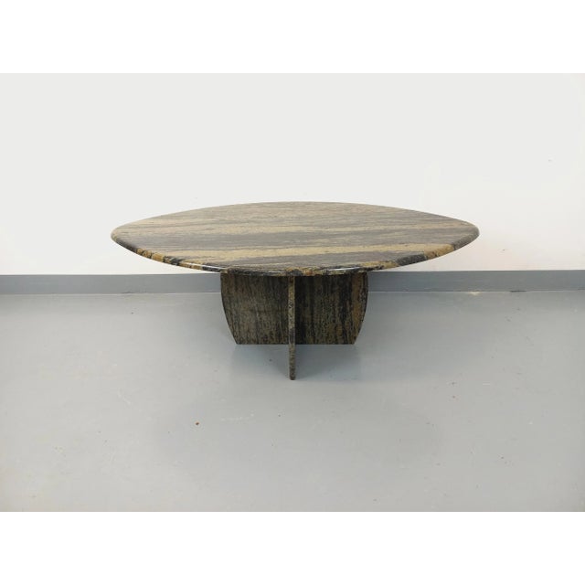Vintage Oval Marble Coffee Table, 1970s For Sale - Image 3 of 16