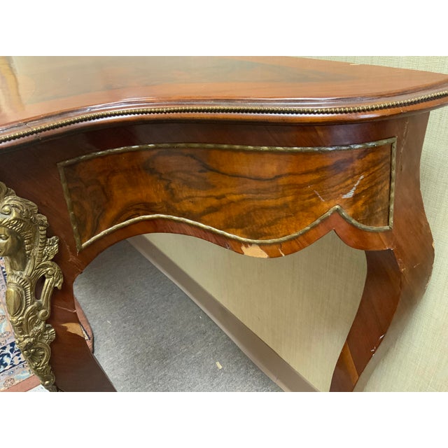 Wood Mid 20th Century Reproduction French Louis Console For Sale - Image 7 of 12