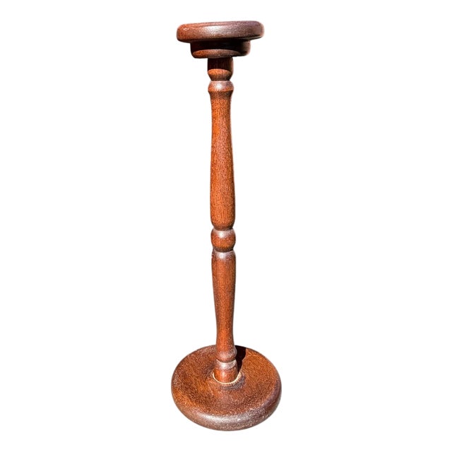 Vintage Handmade Tall Pillar Candleholder For Sale