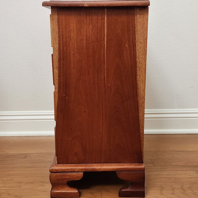 Victorian Diminutive Five Drawer Mahogany Chest For Sale - Image 3 of 12