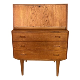 Mid-Century Danish Teak Writing Bureau For Sale