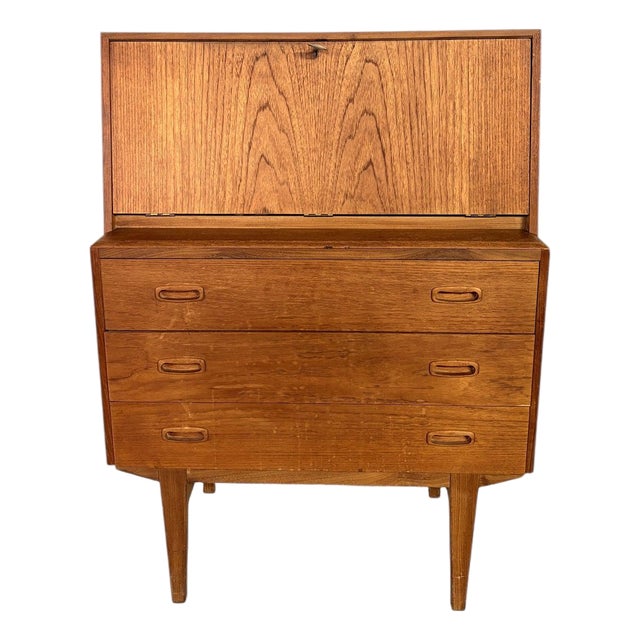 Mid-Century Danish Teak Writing Bureau For Sale
