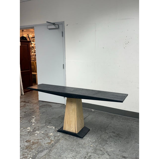 Modern Bobo Intriguing Objects Natural Wood Console Table For Sale - Image 3 of 12