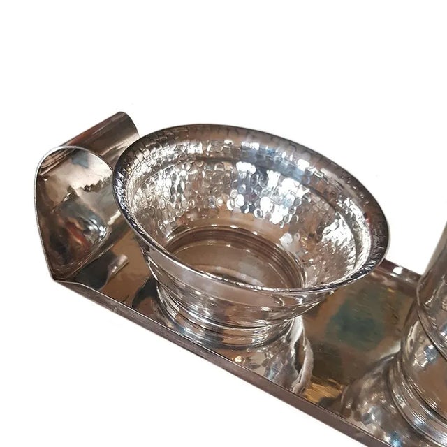 Milk and Sugar Set on Tray by Georg Nilsson for Gero, 1930s, Set of 3 For Sale - Image 4 of 8