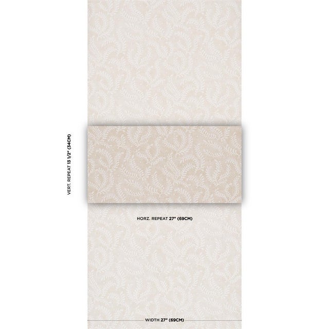 A lilting frond motif was reprised from an antique etching to create this multidirectional pattern, reimagined with hatch-...