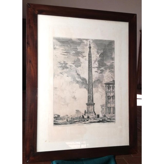 Piranesi, Views of Rome: Egyptian Obelisk, Etching, Framed For Sale - Image 5 of 10