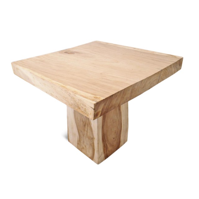 Contemporary Square Monkey Pod Dining Table For Sale - Image 3 of 5