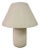 Italian White Glass Table Lamp, 1970s For Sale
