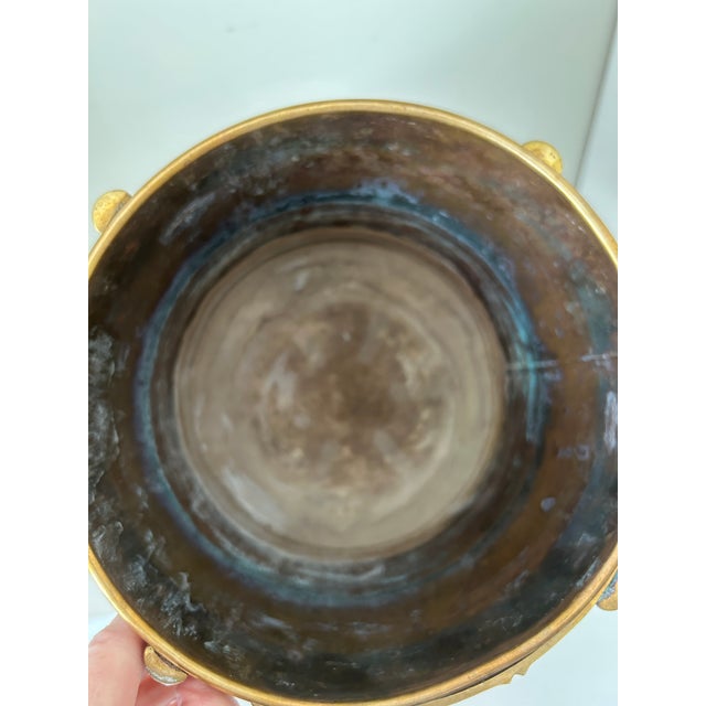 Chinoiserie Vintage Maison Baguès Style Brass Cachepot For Sale - Image 3 of 6