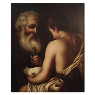 Ciro De Rosa, Youth and Wisdom, Italian School, 2007, Oil on Canvas, Framed For Sale