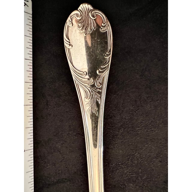 Silver Christofle Silver Plate Marly Serving Spoon For Sale - Image 8 of 9