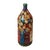 2000 - 2009 Large Hand-Painted Georgian Cossack Choir Folk Art Bottle on Soviet Glass Base, 2005 For Sale - Image 5 of 9