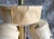 Cream Vintage Table Lamp with Brass Base and Cream-White Fabric Shade, 1980s For Sale - Image 8 of 9