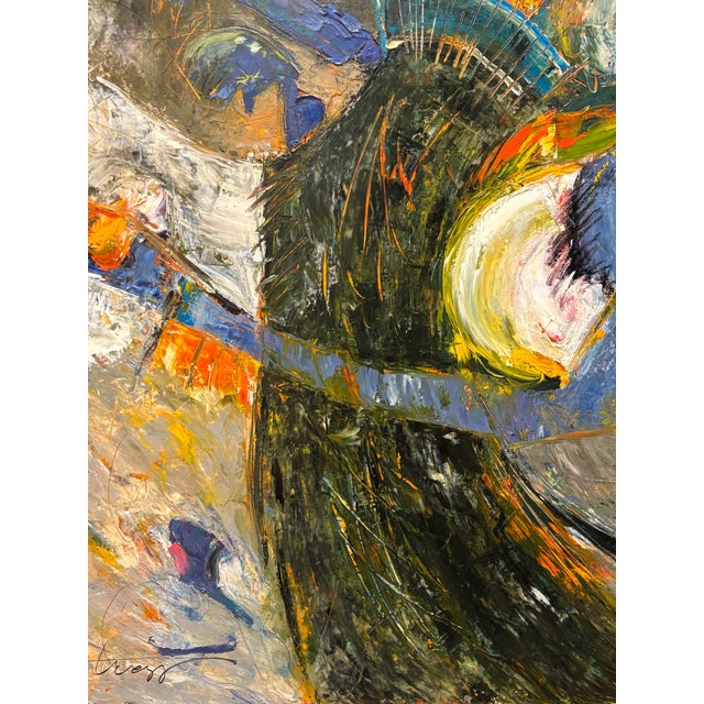 Wayne Trapp 'Meandering at Midnight" Oil on Canvas Original Painting, Framed For Sale - Image 4 of 10