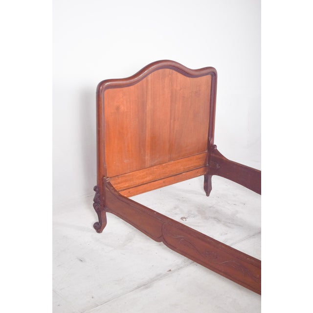 Louis XV Style Mahogany Veneered Bed, 1890 For Sale - Image 4 of 9