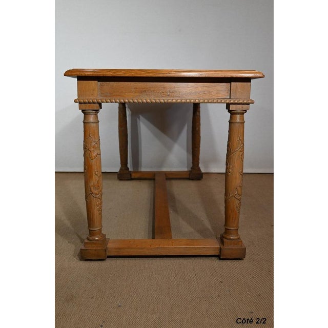 Empire Style Desk in Oak, 1950s For Sale - Image 11 of 18