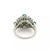 Contemporary Diamond & Emerald 14k White Gold Cluster Ring, Size 6 For Sale - Image 3 of 4