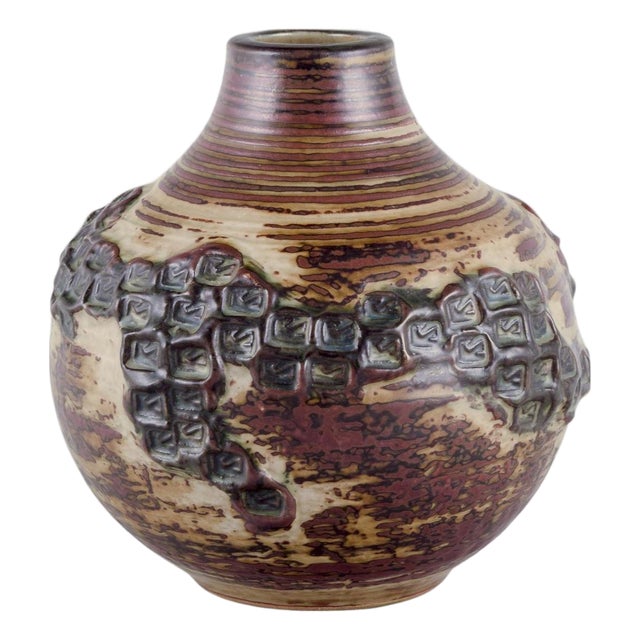 Large Round Ceramic Vase by Jørgen Mogensen for Royal Copenhagen, 1966 For Sale