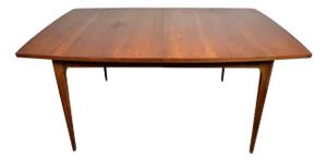 Mid-Century Modern Expanding Walnut Dining Table by Broyhill