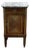 Nightstand in Marquetry and White Marble, Early 20th Century For Sale