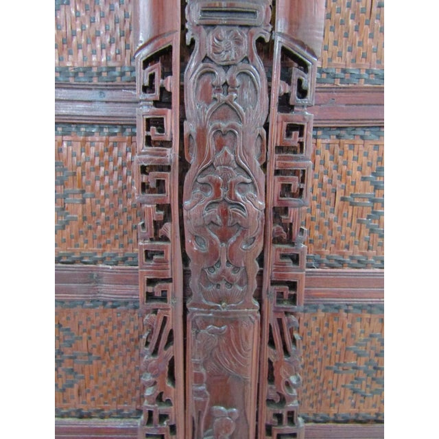 Early 20th Century Antique Chinese Rattan Wedding Gift Box With Four Drawers, Top Tray and Handle For Sale - Image 9 of 10