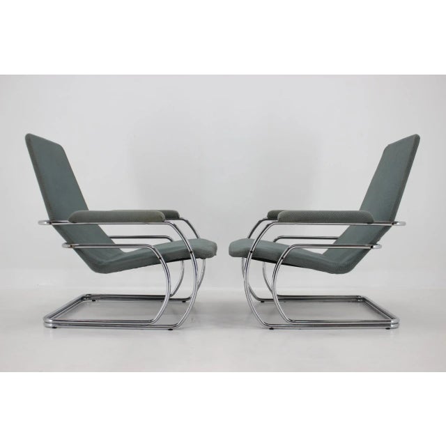 Good original condition with minor signs of use. Wool upholstery with some signs of use. Wear consistent with age and use.