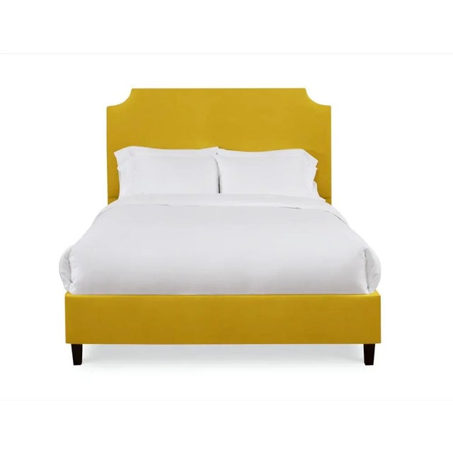 Casa Cosima Reagan California King Bedframe, Golden Velvet For Sale - Image 4 of 4