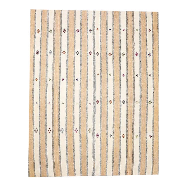 Striped Vintage Turkish Kilim Rug For Sale