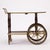 Mid-Century Mahogany Wood & Brass German Serving Bar Cart / Tea Trolley, 1960s For Sale - Image 4 of 11