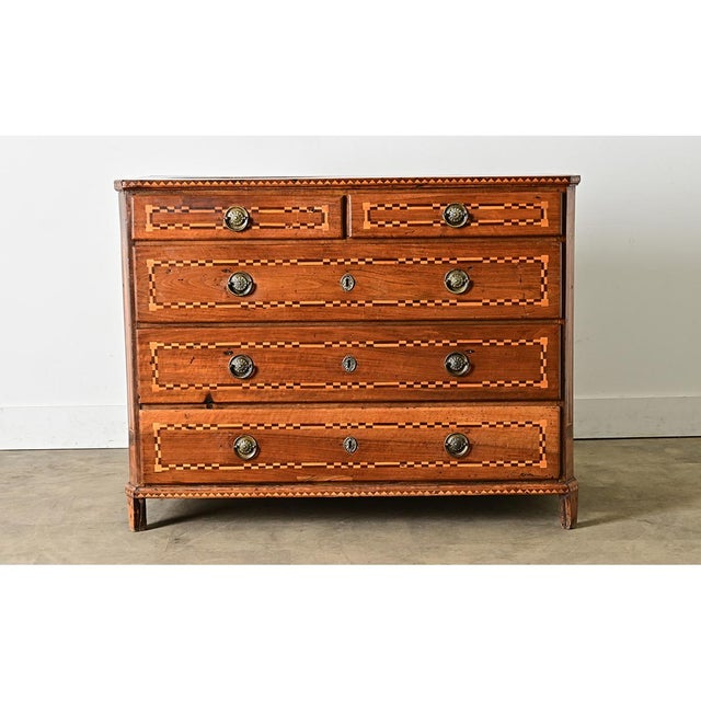 Italian 19th Century Inlay Walnut Commode For Sale In Baton Rouge - Image 6 of 15