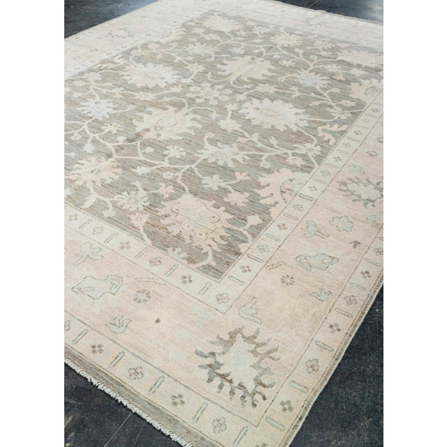 Brown Oushak Rug 7'8" x 9'10" #21385 For Sale - Image 8 of 8