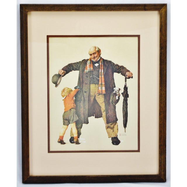 Vintage Framed Norman Rockwell Print the Gift Chairish