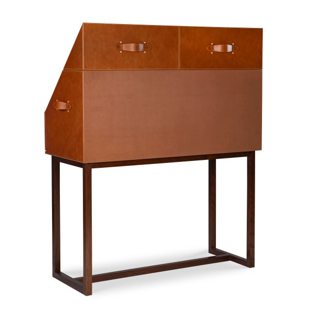 Traditional Maitland-Smith Ravenwood Bar Cabinet For Sale - Image 3 of 6