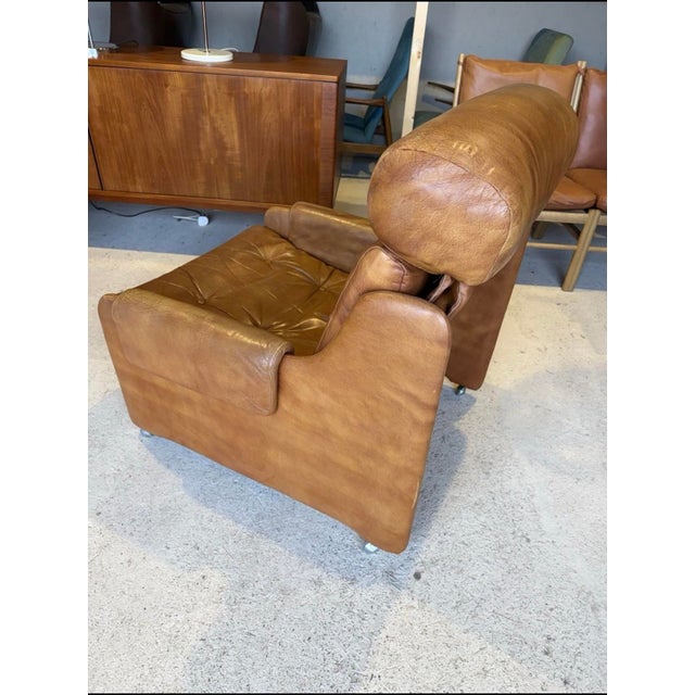 Mid-Century Modern Tan Leather Chair by Wittmann, 1970s For Sale - Image 14 of 16