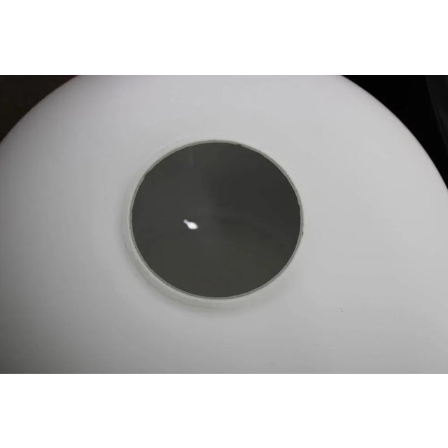 White Large Blown Glass Floor Lamp, Former Czechoslovakia, 1950s For Sale - Image 8 of 10