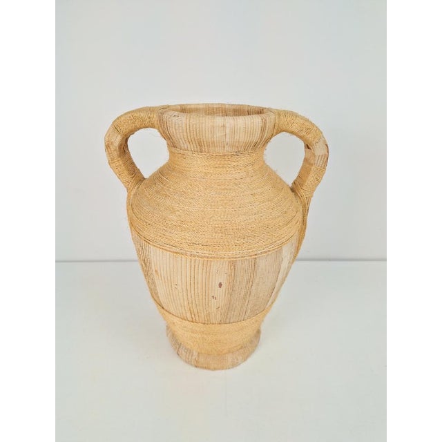 Mid-Century Terracotta Amphora Jar Vase with Handles, 1950s For Sale - Image 3 of 9