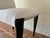 Wood Contemporary Ebony and White Linen Dining Chairs For Sale - Image 7 of 11
