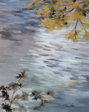 Ripples and Branches, Original Acrylic Landscape Painting