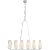 AERIN for Visual Comfort Signature Fontaine Linear Chandelier in Plaster with Linen Shades For Sale
