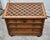 Wood Accent Chest Nightstand French Louis XIII Style Small 3 Drawer Parquet Top For Sale - Image 10 of 12