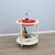 Mid-Century Modern Space Age White & Orange Serving Trolley Bar Cart, 1960s For Sale - Image 3 of 12