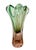 Large 1960's Asymmetrical Green and Gentle Pink Art Glass Vase, Josef Hospodka for Chrisbska For Sale - Image 4 of 12