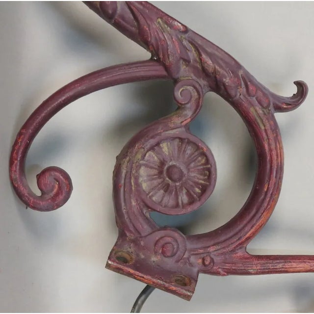 Purple Cast Iron Gründerzeit Era Wall Candle Holder, 1900s For Sale - Image 8 of 10