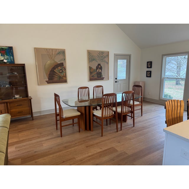1960s Mid-Century Modern 'Benny Linden' Dining Room Table With Six Chairs For Sale - Image 9 of 10
