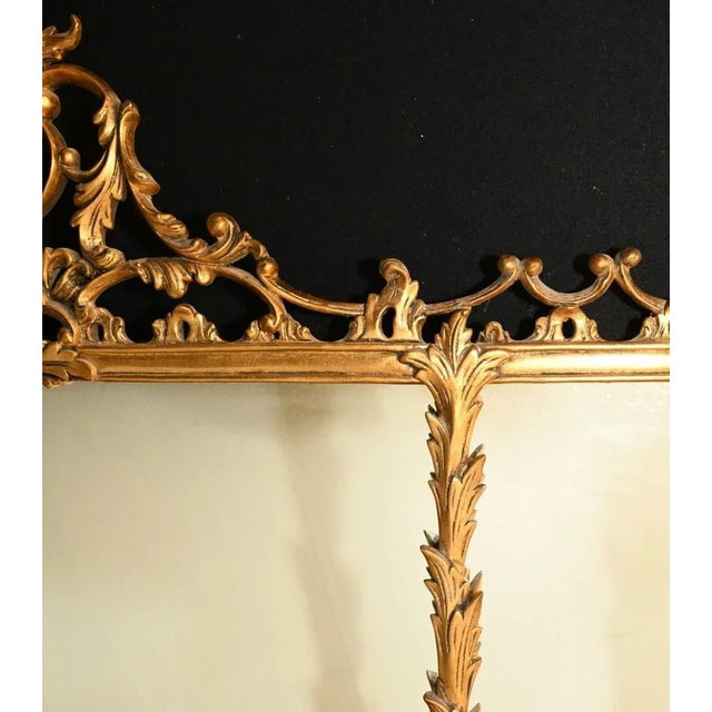Rococo Chippendale Rococo Giltwood Mantel Mirror For Sale - Image 3 of 7