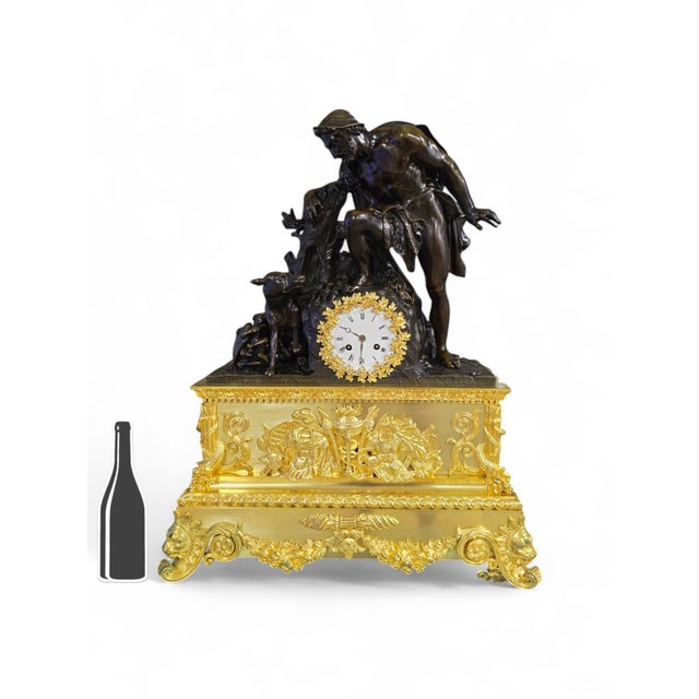 Large Model Empire Clock Depicting Faustulus Discovering Romulus and Remus, 1825 For Sale - Image 15 of 18