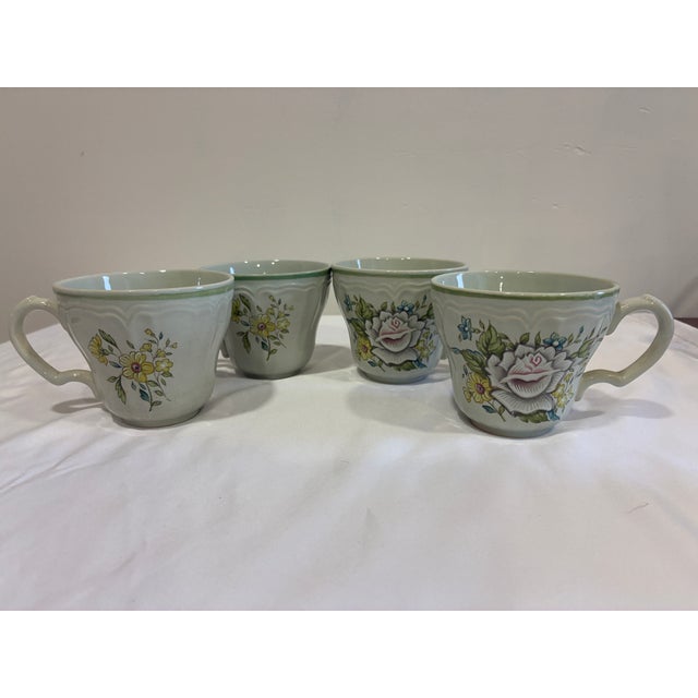 Vintage Provistone Rose Marie Floral Mugs - Set of 4 For Sale - Image 10 of 10